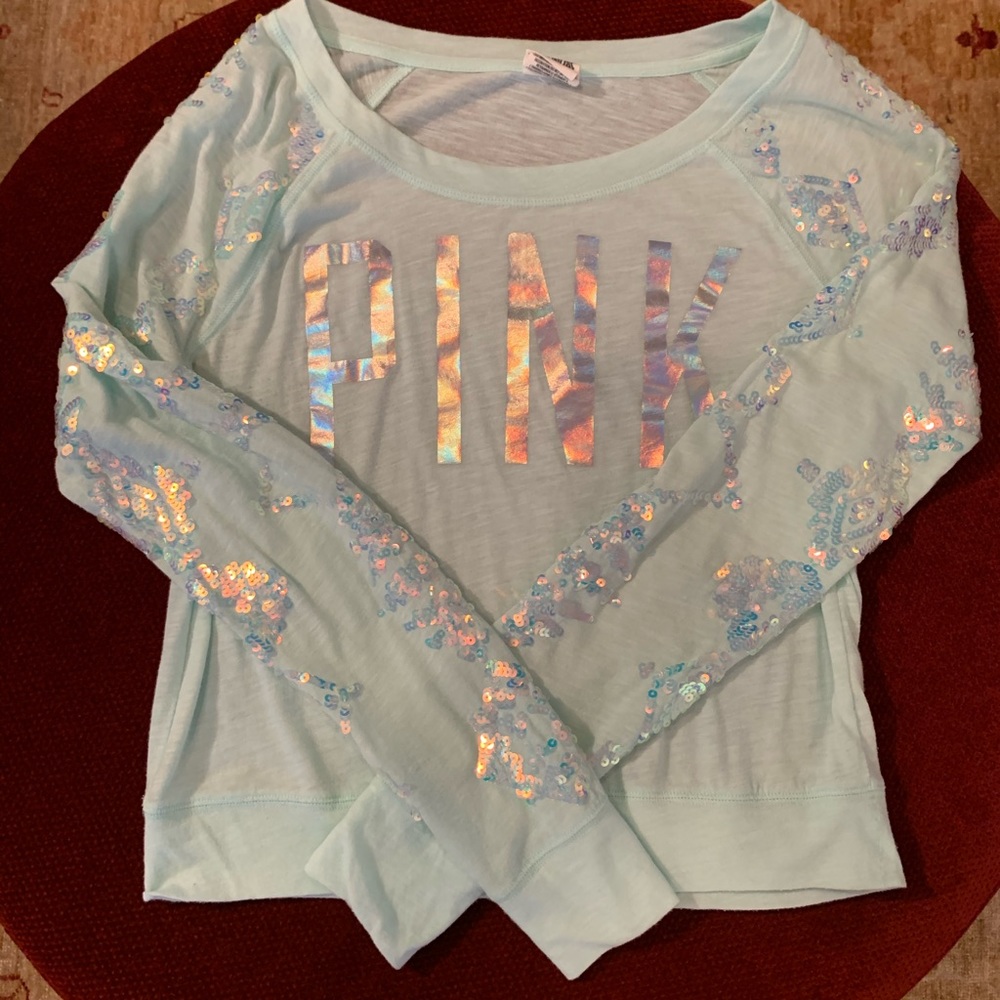 Pink Sequins long sleeves top